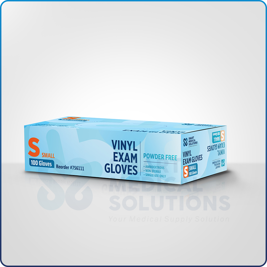 SMS Vinyl Exam Gloves Clear 100/Box