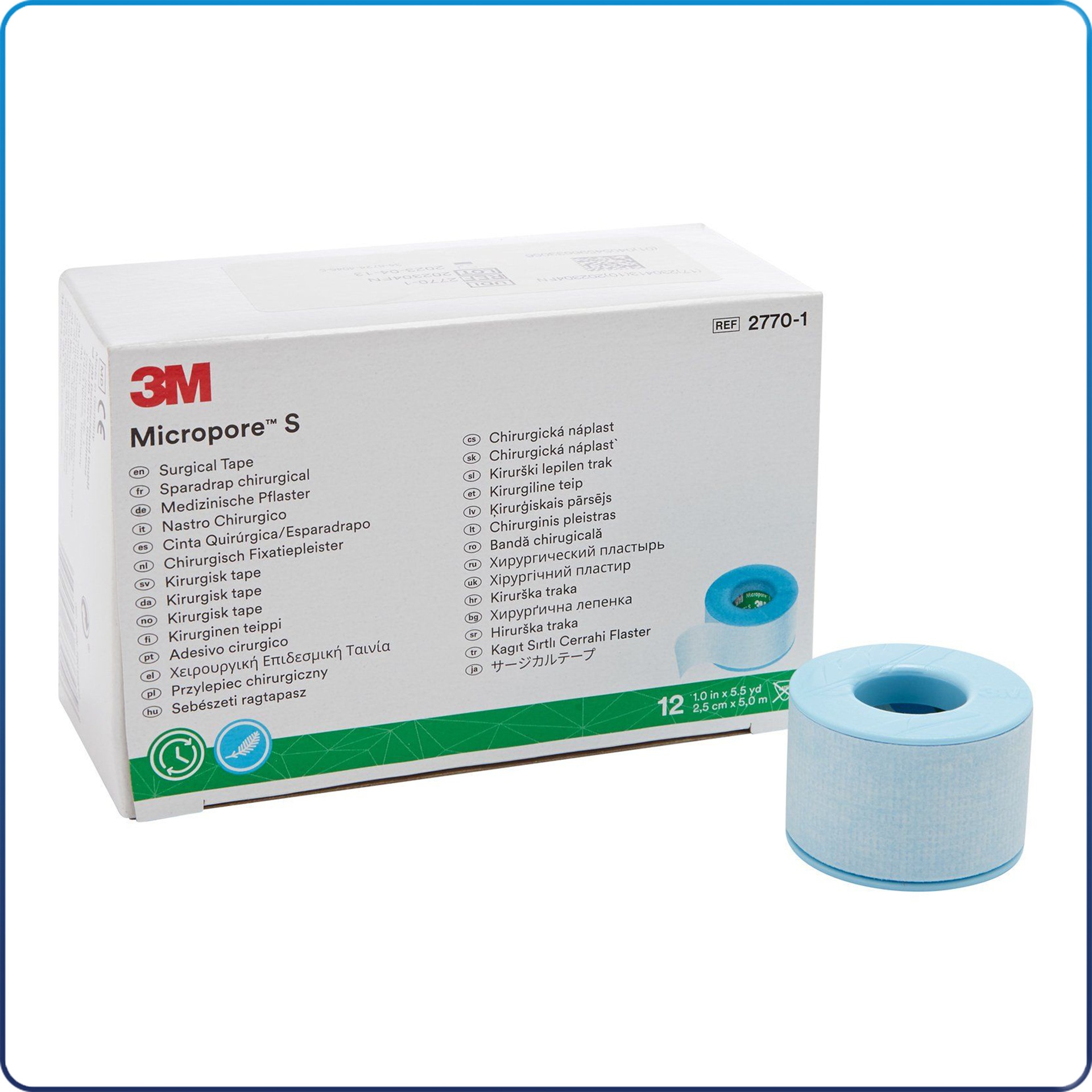 [MMM2770-1] 3M Micropore Surgical Tape  1" x 5½ yds 12/Box