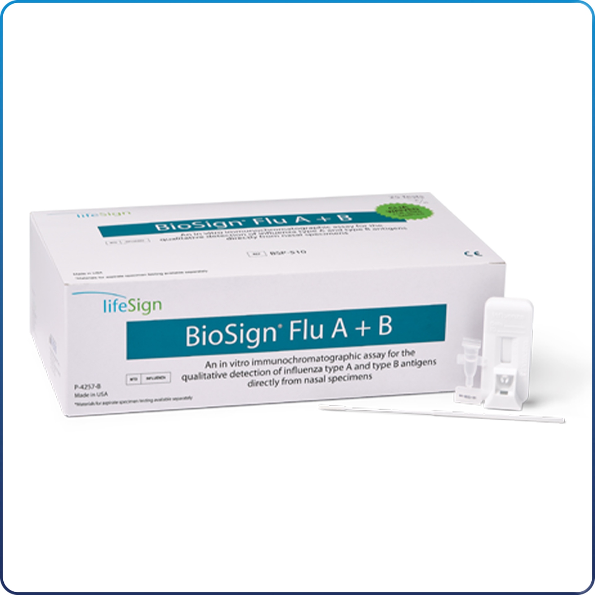 BioSign® Flu A & B Test, 25 Tests/Box