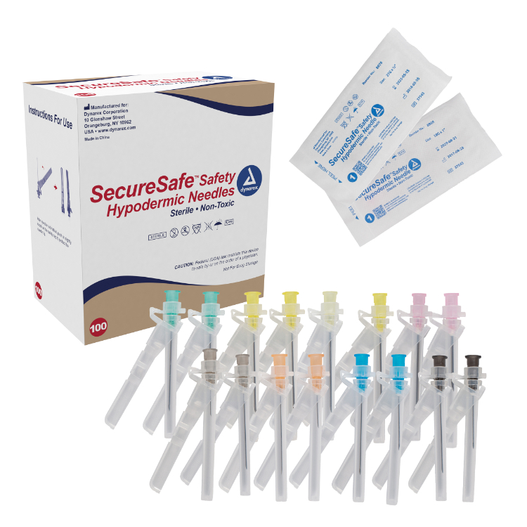 SecureSafe Safety Hypodermic Needles 100/bx