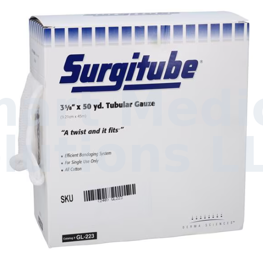 Surgitube Gauze Bandage Cotton 3.63"x50yd White Non-Sterile
