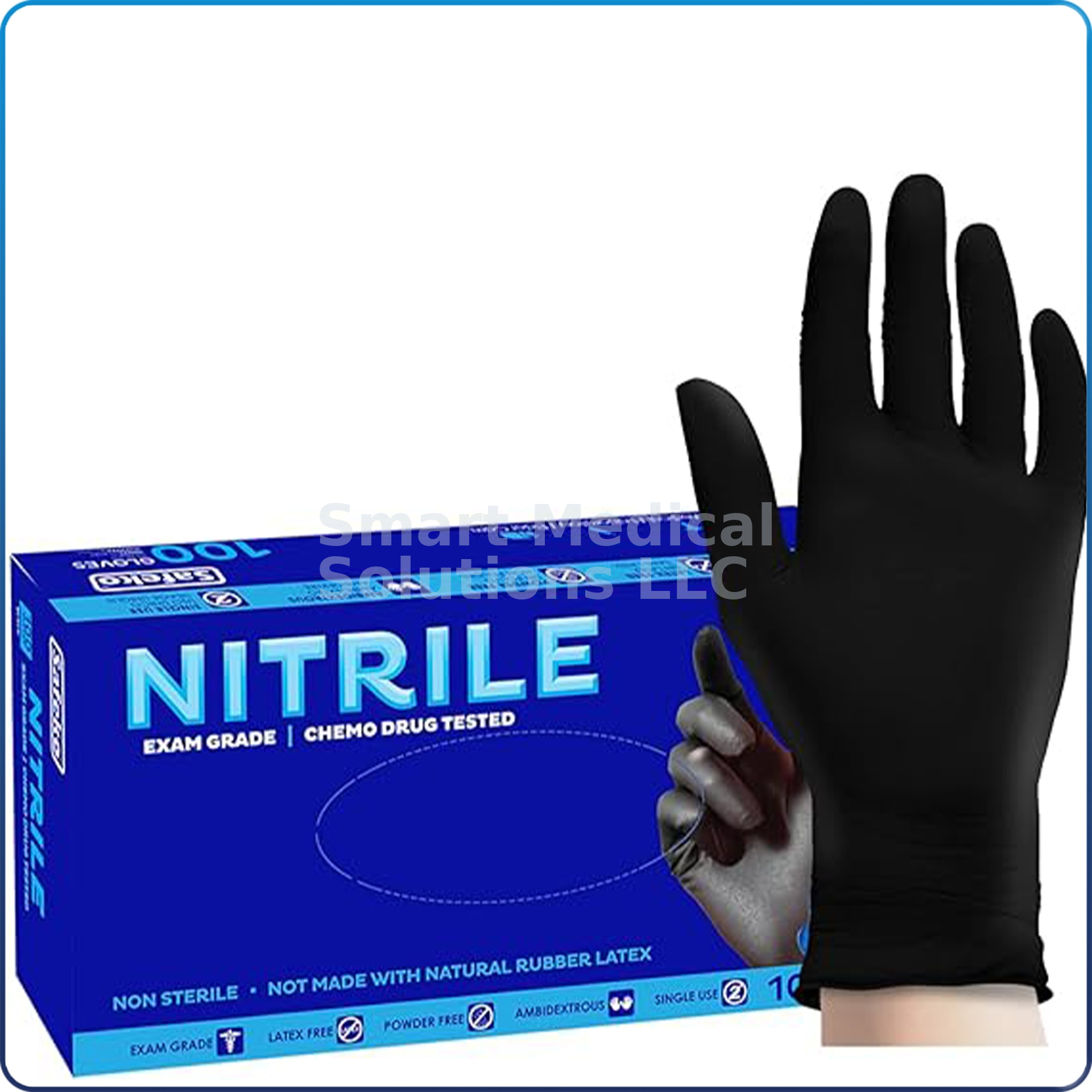 Safeko Black Nitrile Exam Glove 100/bx