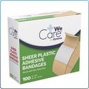 Sheer Plastic Adhesive Bandages Sterile 100/bx