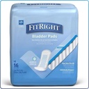 Bladder Control Pads for Incontinence Moderate 3" x 10.5" 16/Pk