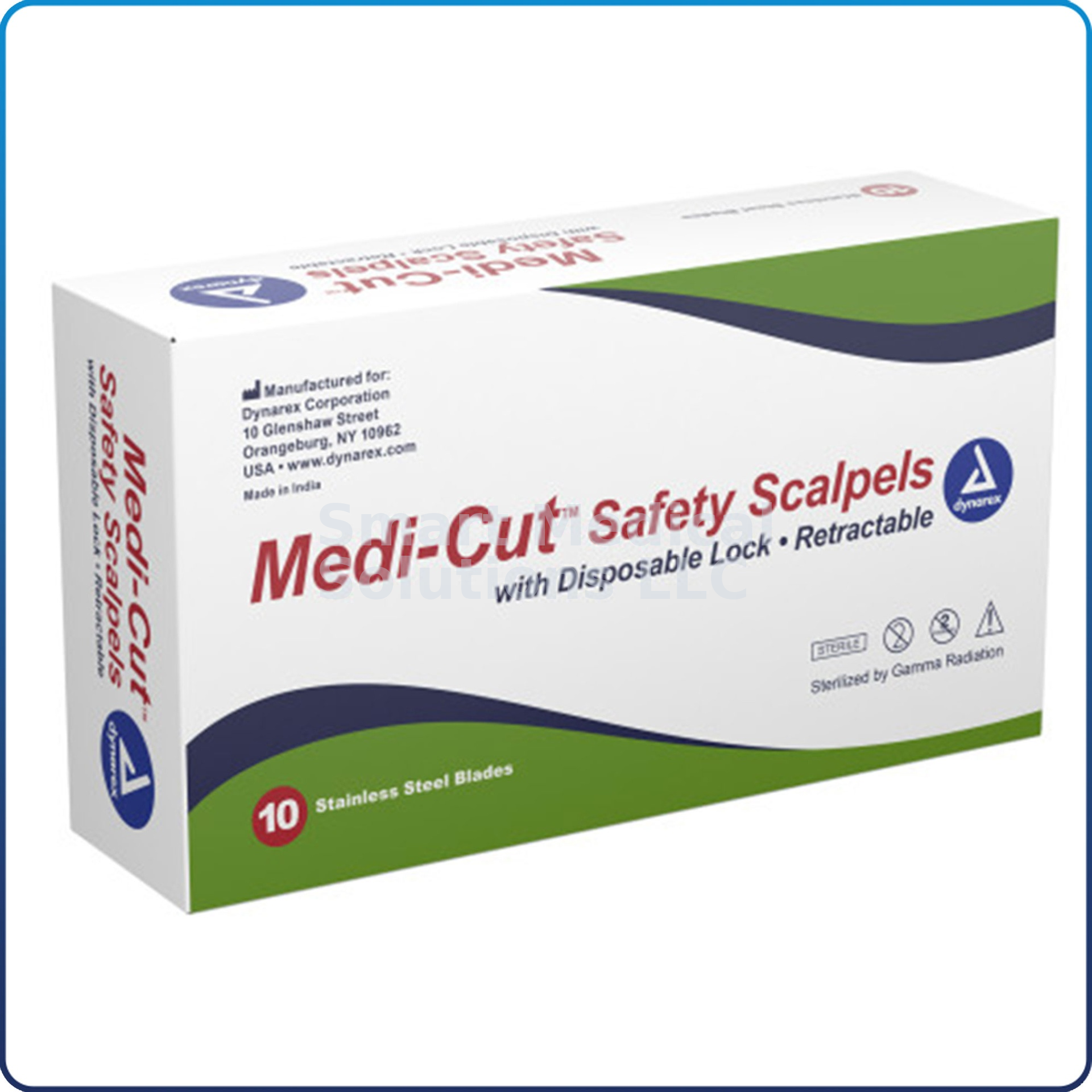 Medi-Cut Safety Scalpels Disposable Sterile 10/BX