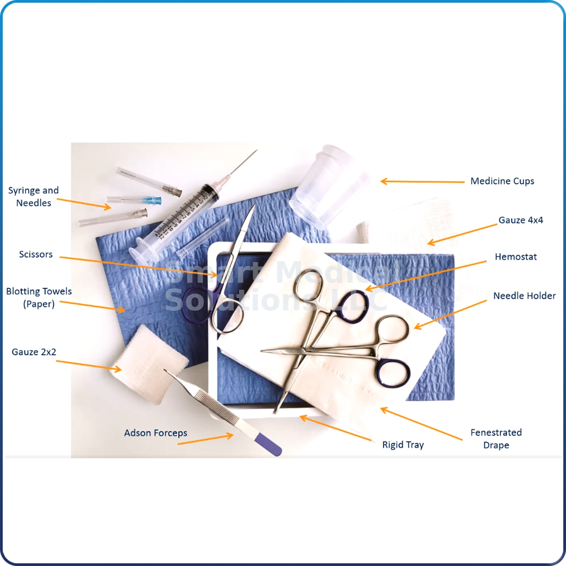 Laceration Tray Sterile Disposable