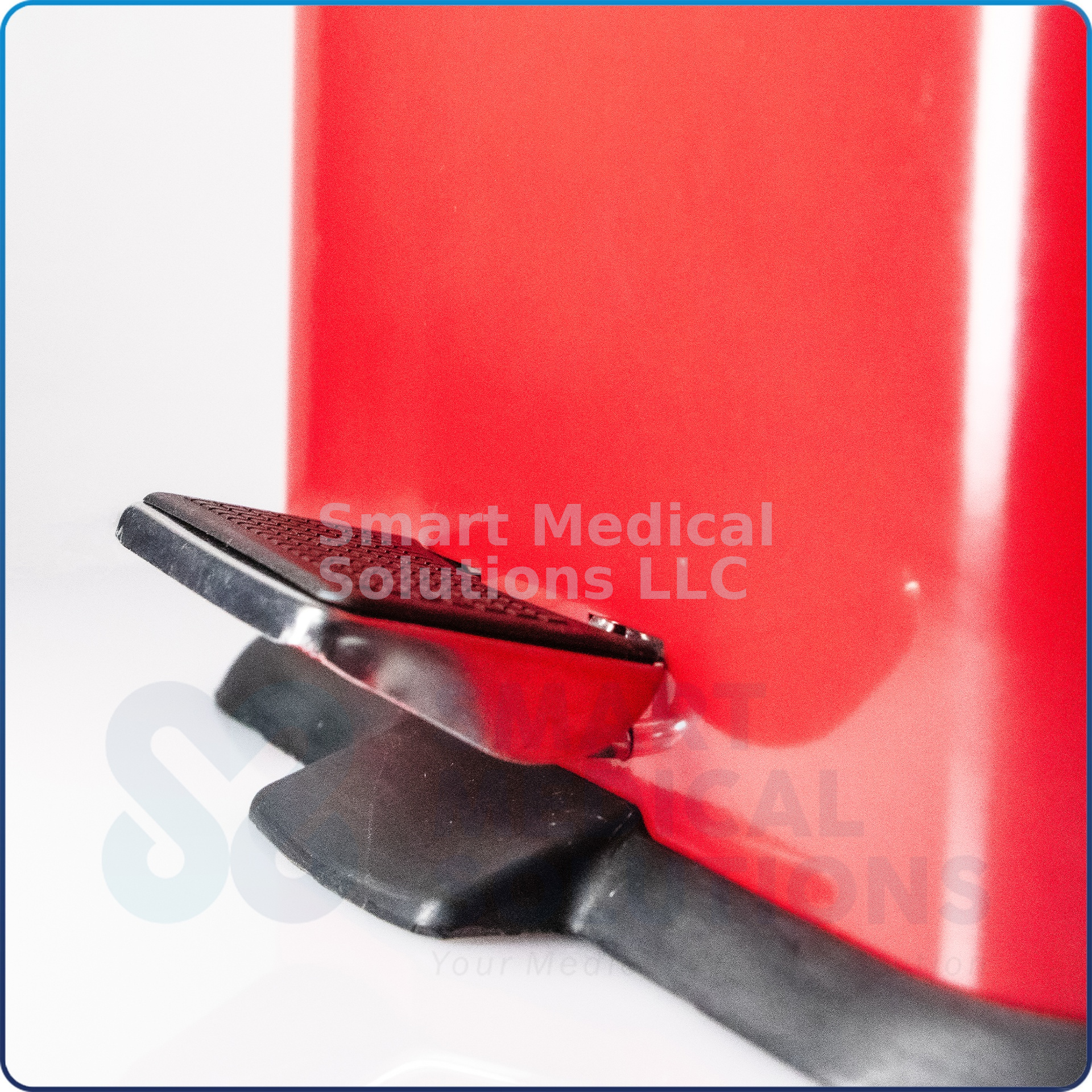 Bio-Hazard Red Square Steel Waste Can