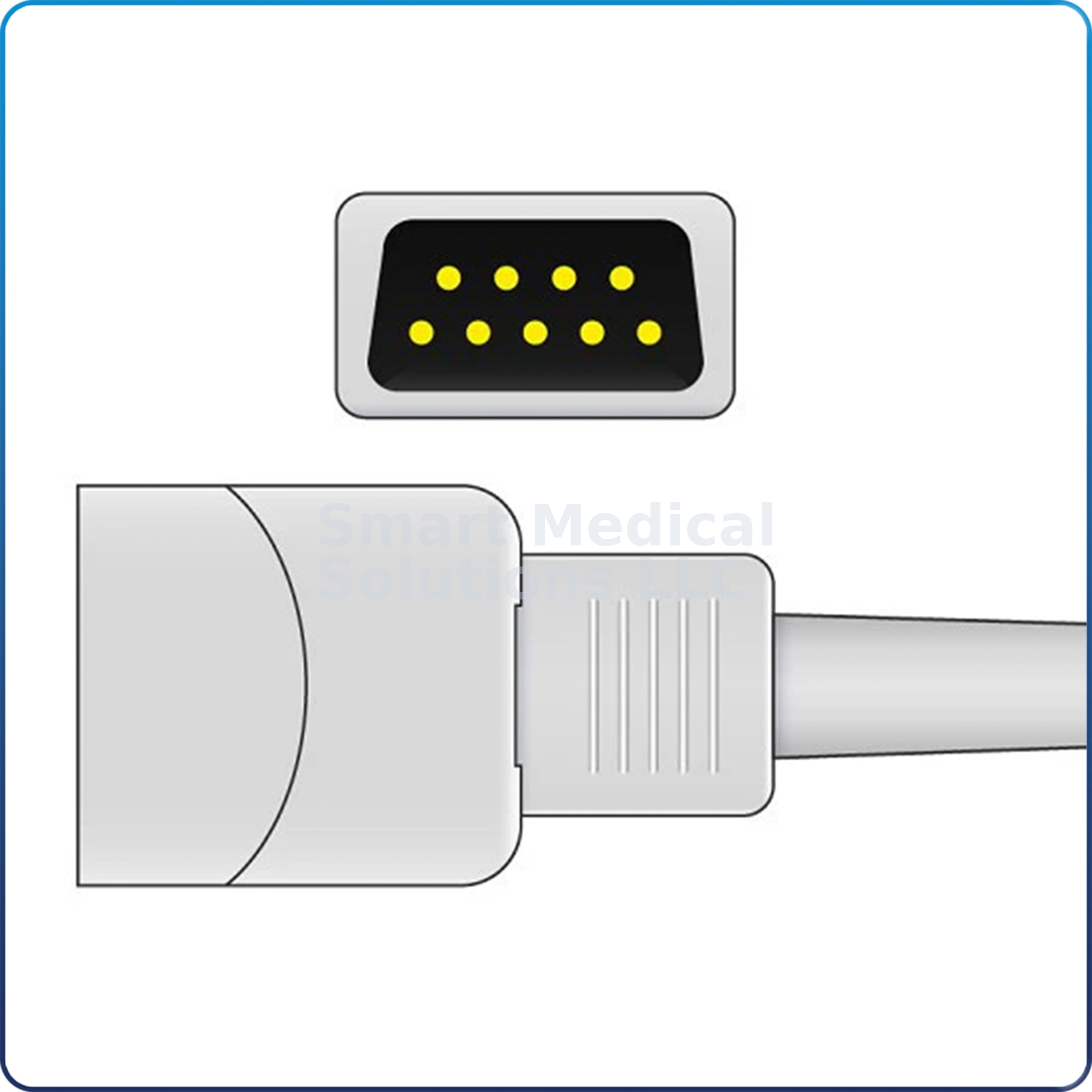 SpO2 Sensor Cable 3.5ft (7 Pin) Nonin Pediatric Clip
