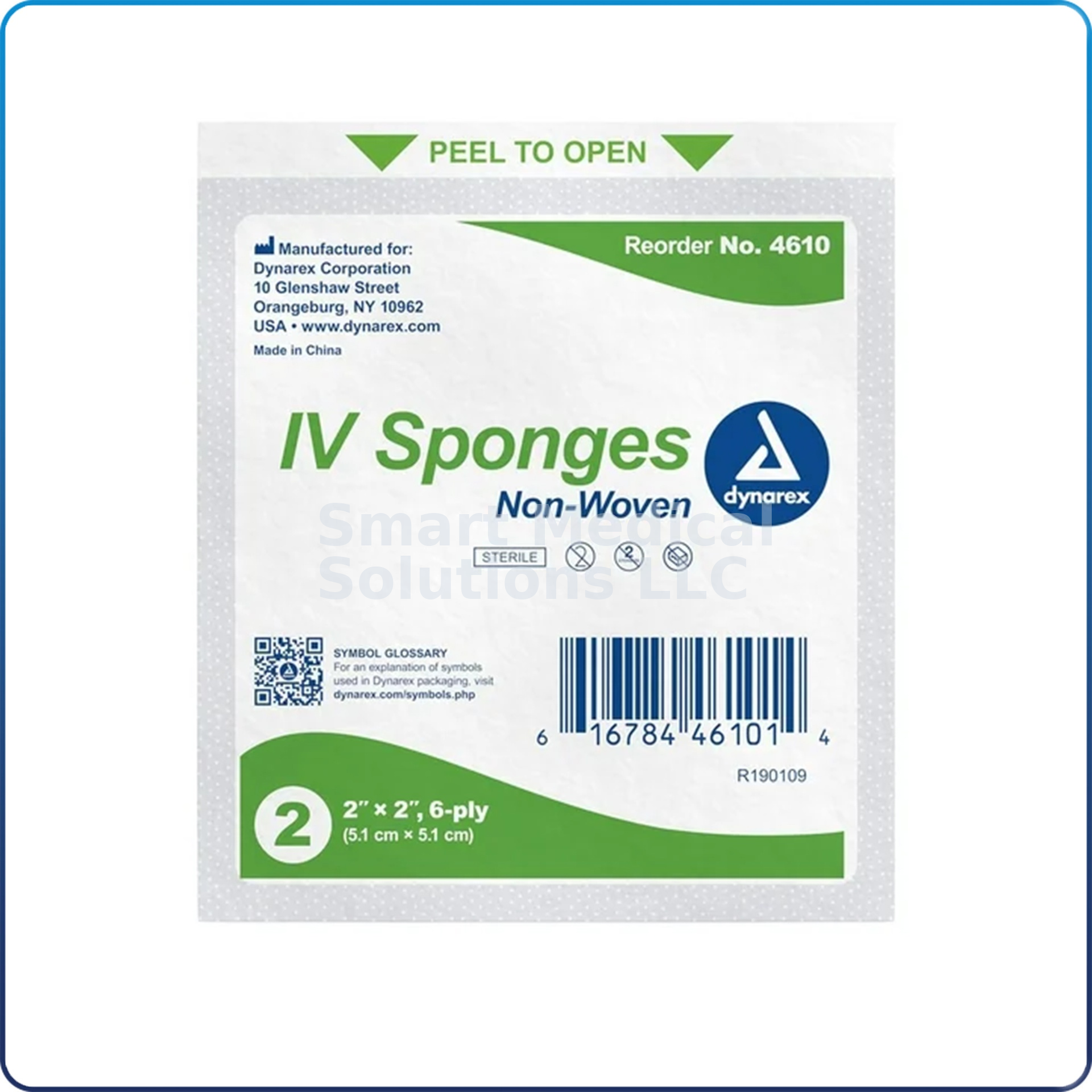 2x2, Non-Woven IV Sponge, 6 Ply, Sterile 2's, 35/Bx