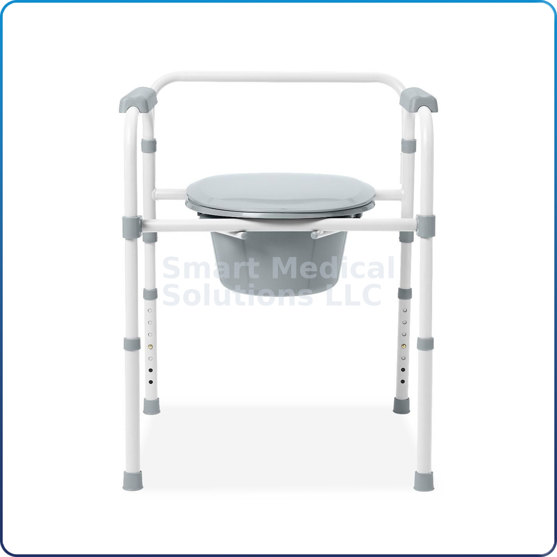 Elongated Bedside Commode 3-in-1 Steel 1pcs/cs