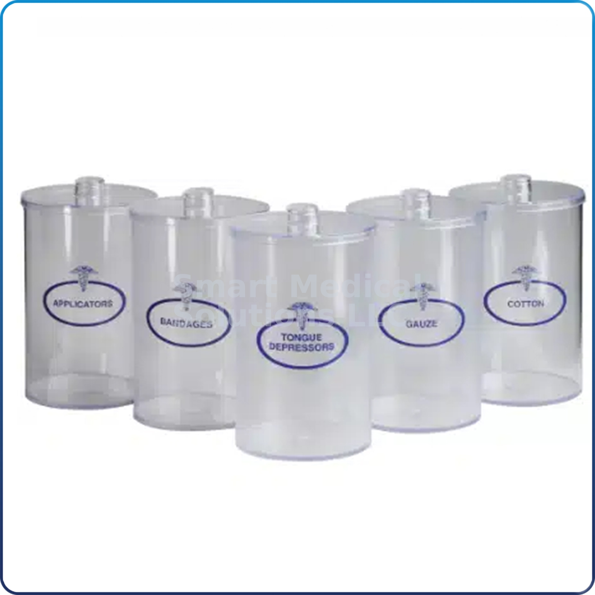 Tech-Med Plastic Sundry Jars Set of 5