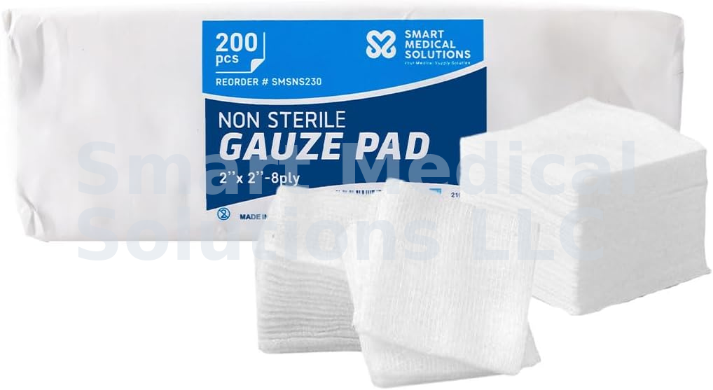 SMS Non-Sterile Gauze 8ply 200pc/Pack