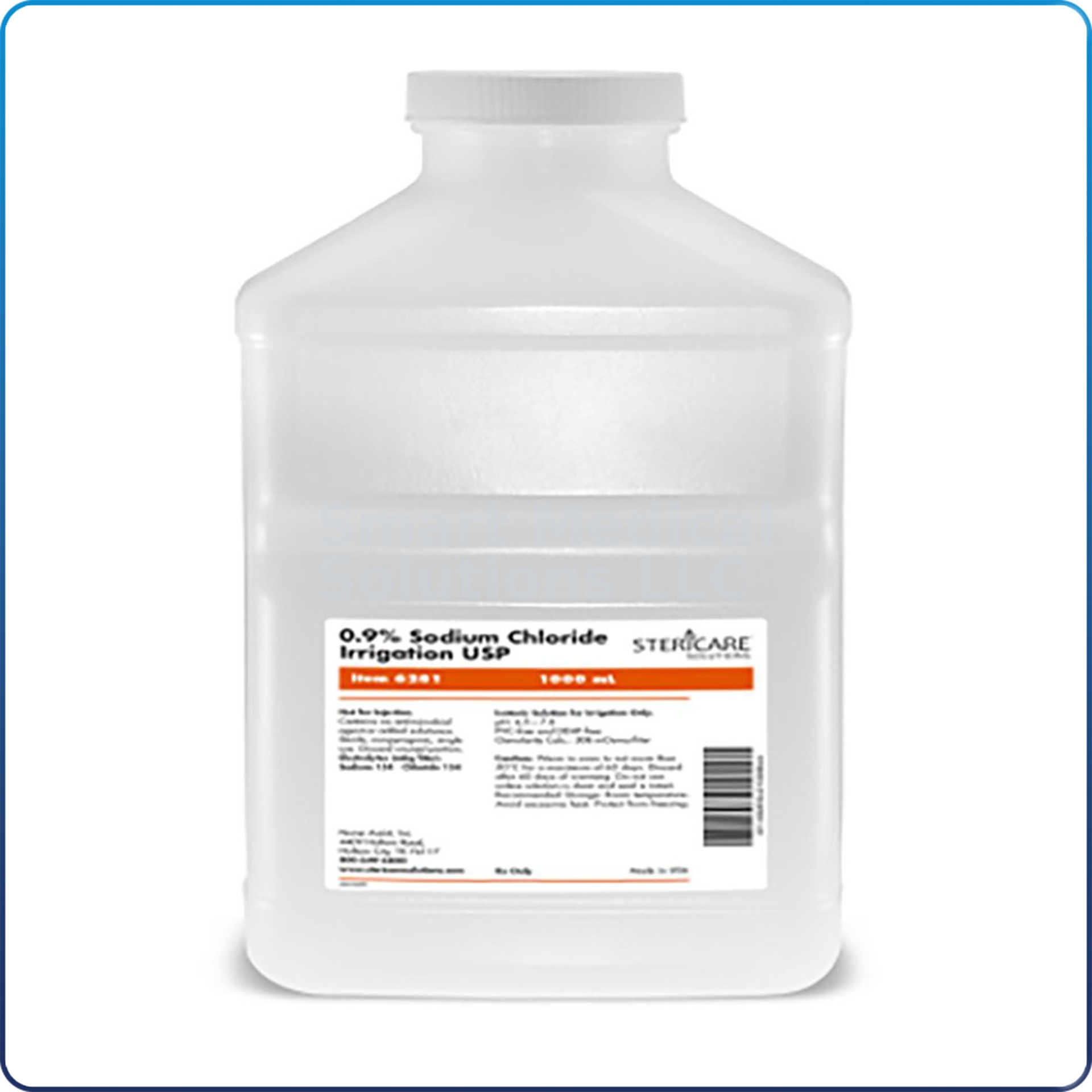 0.9% Sterile Saline Solution Bottle