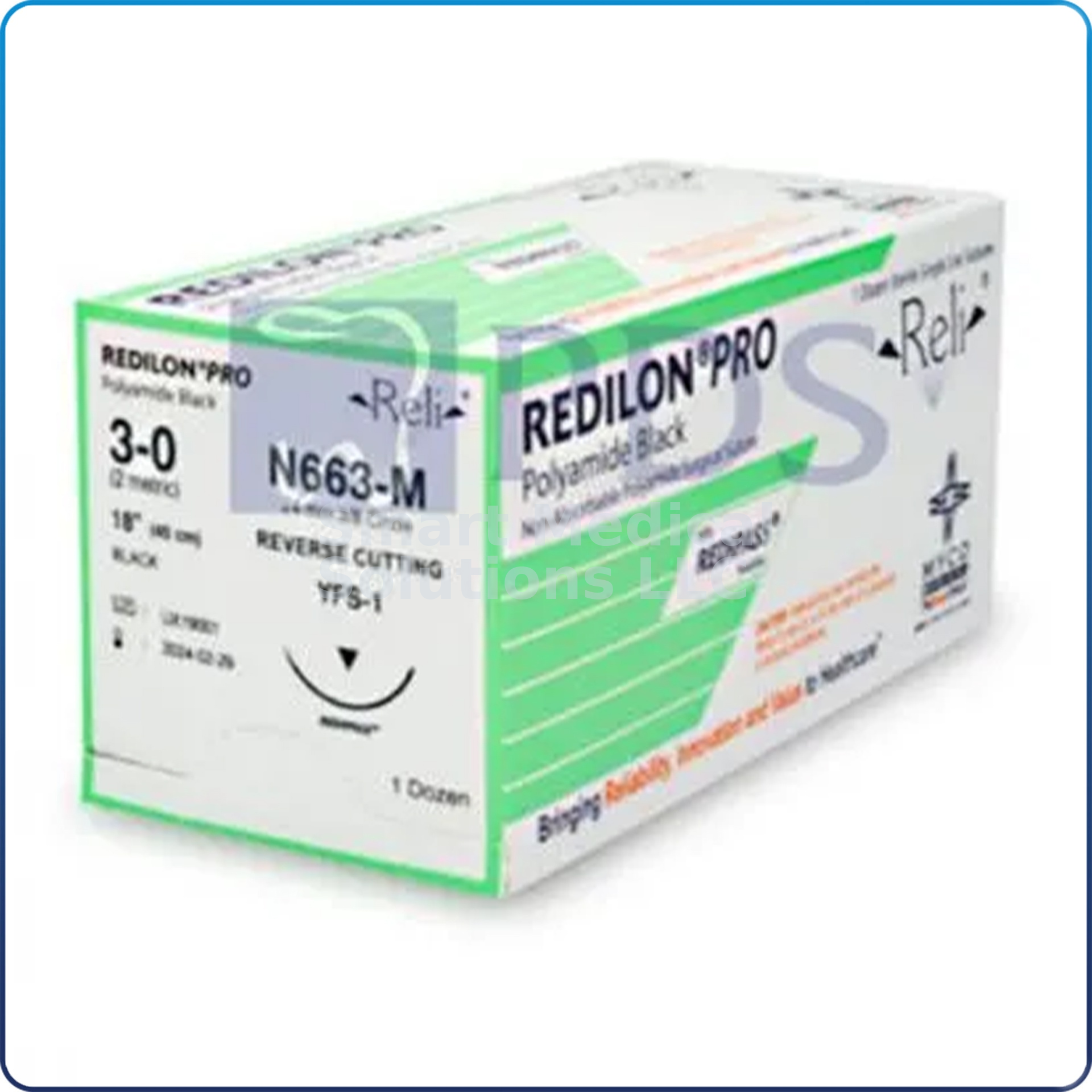 REDILON® PRO Black Non-absorb Monofilament, Nylon Suture 12/bx