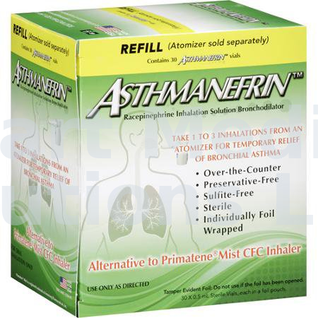 Asthmanefrin Inhalation Solution 0.5mL Vial 30/Box (Individual wrapped)
