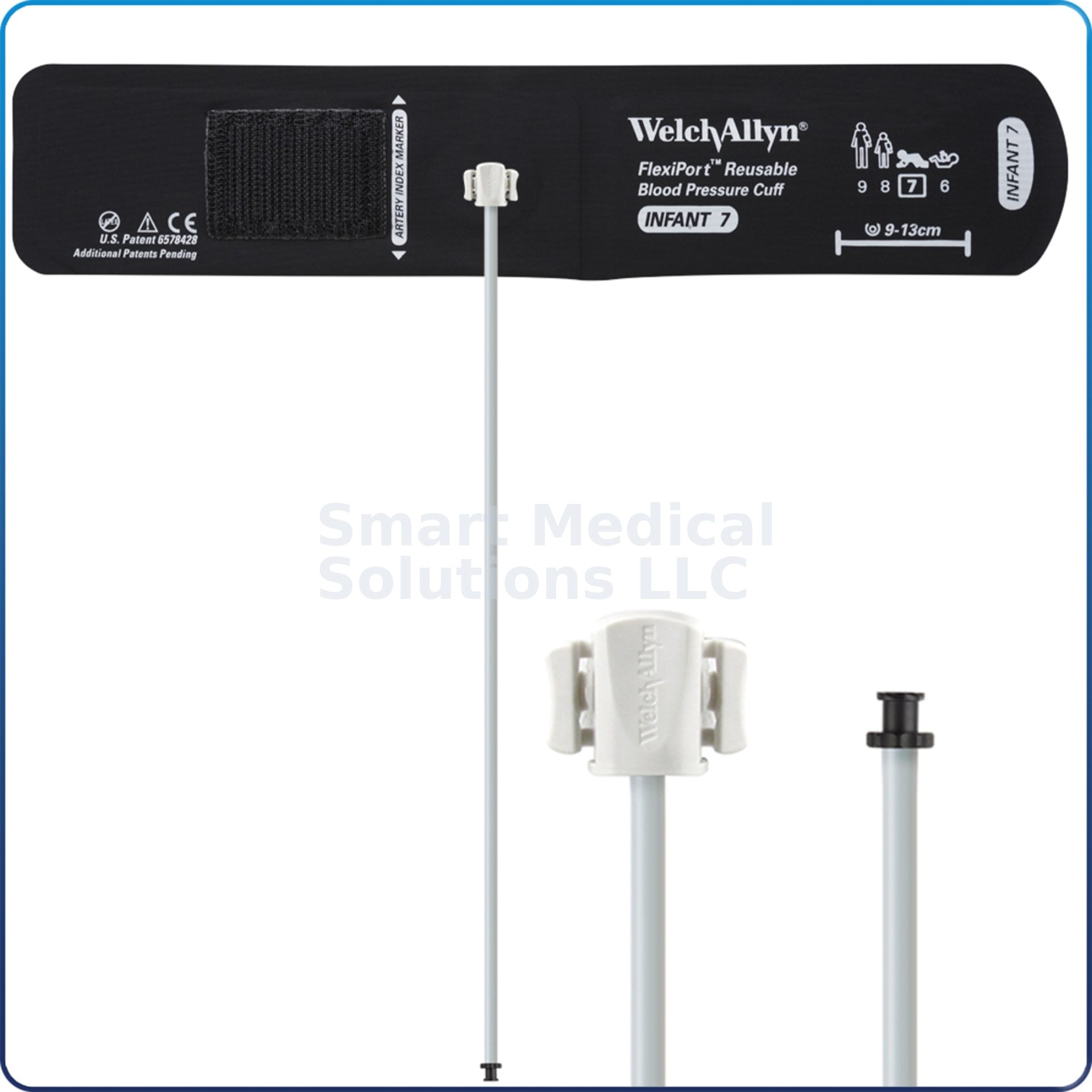 FlexiPort Cuff Reusable Tri-Purpose Connector 1-Tube