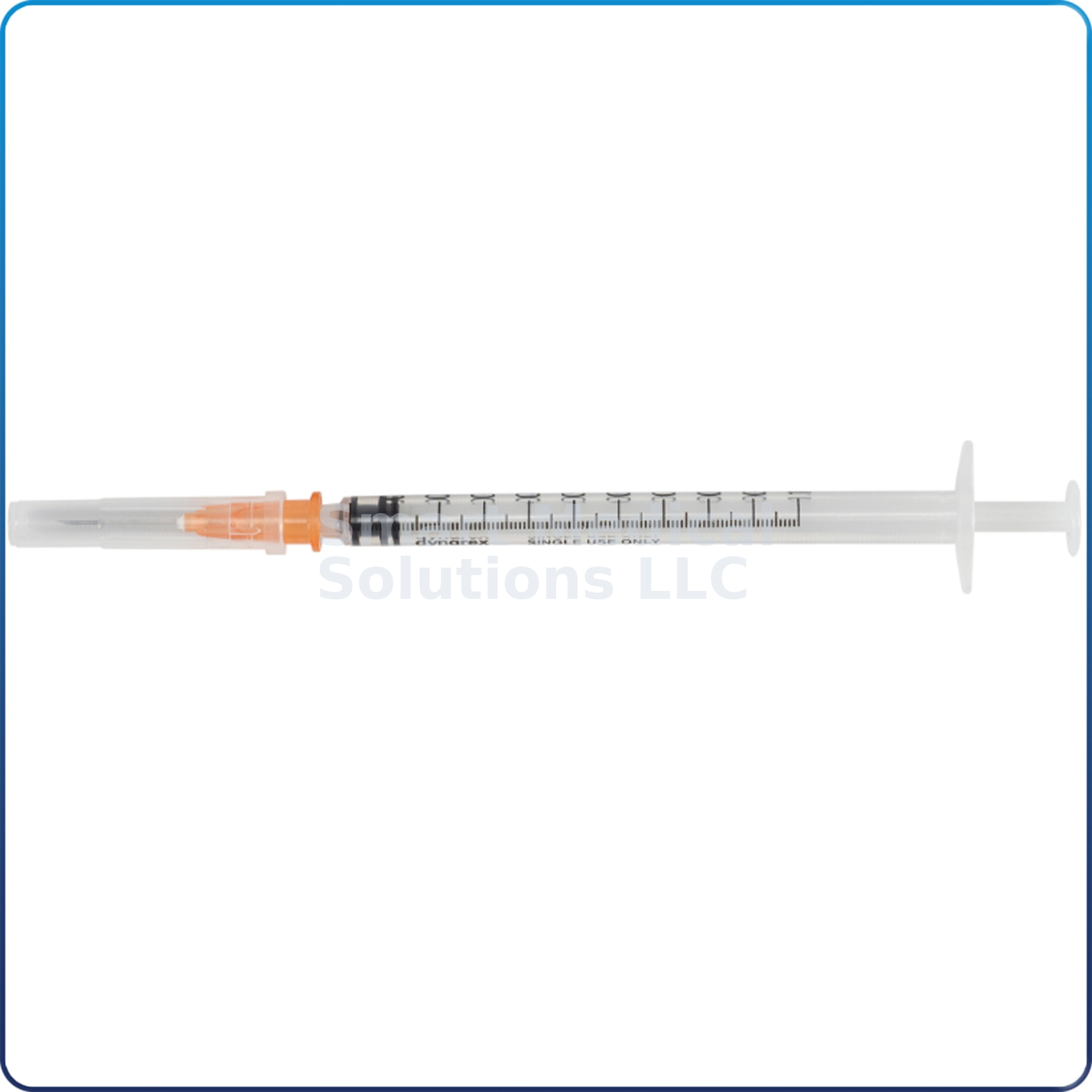 Syringe & Needle 3cc 22G x 1/12" Lure-Lock, 100/Box