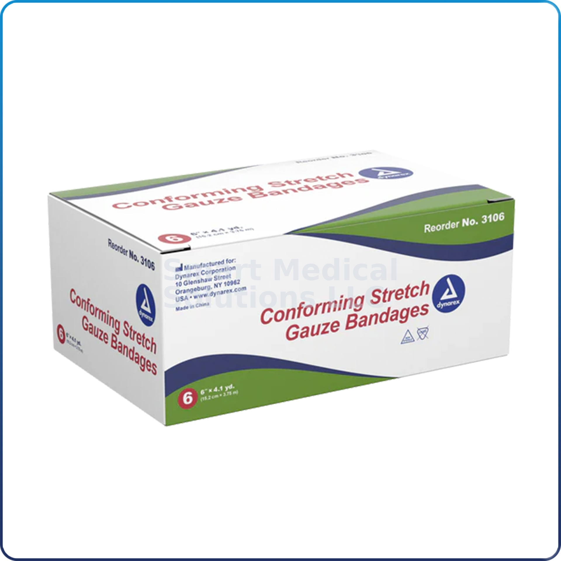 Stretch Gauze 6" Roll, non-sterile 6/bx