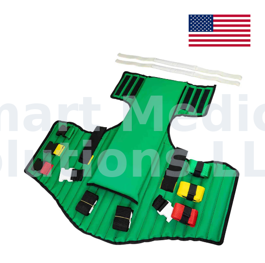 First Aid KED Extrication Device - Immobilization Paramedic EMT Trauma Kit with Carrying Case - Green