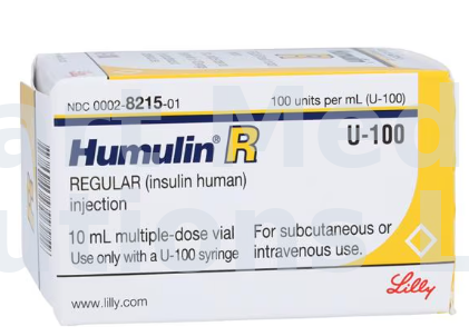 Humulin R Insulin Injection 100u/mL 10mL MDV