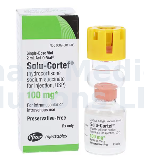 Solu-Cortef Injection 100mg PF SDV Act-O-Vial 2mL