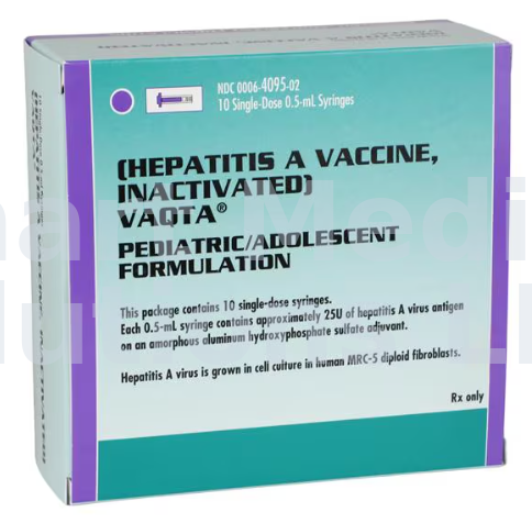 Vaqta Hepatitis A Pediatric Injectable 0.5mL PFS 0.5mL 10/Pk